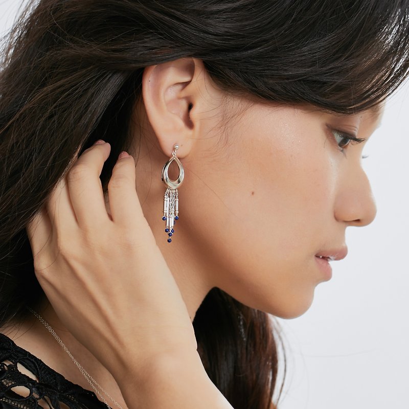 Love Password Gems Password Drop Dangle Silver Earrings - Earrings & Clip-ons - Gemstone Multicolor