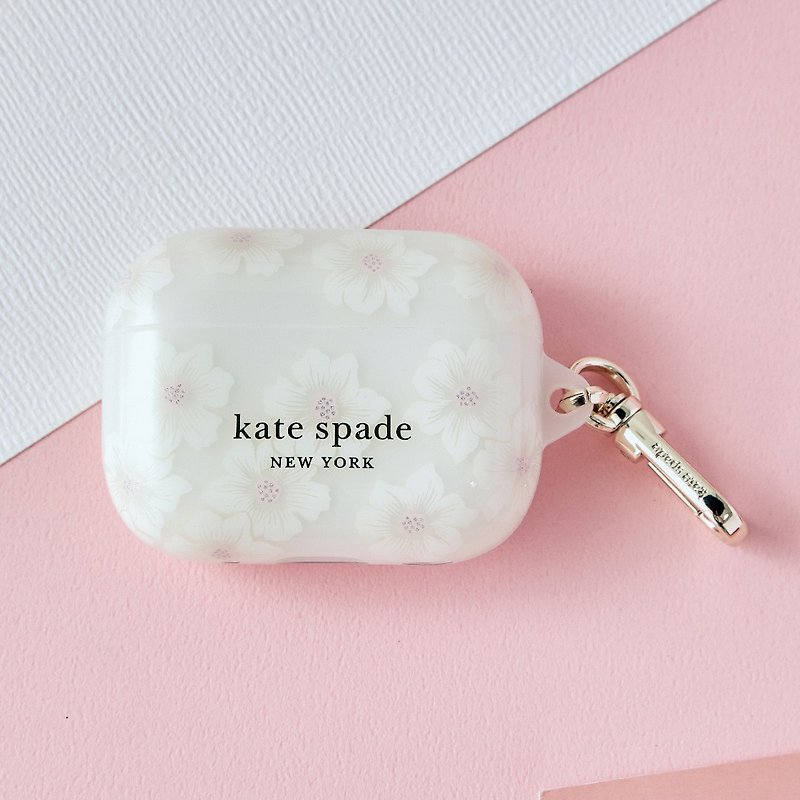 【kate spade new york】 AirPods Pro (2nd generation) Protective Case - Hollyhock - Headphones & Earbuds Storage - Plastic White