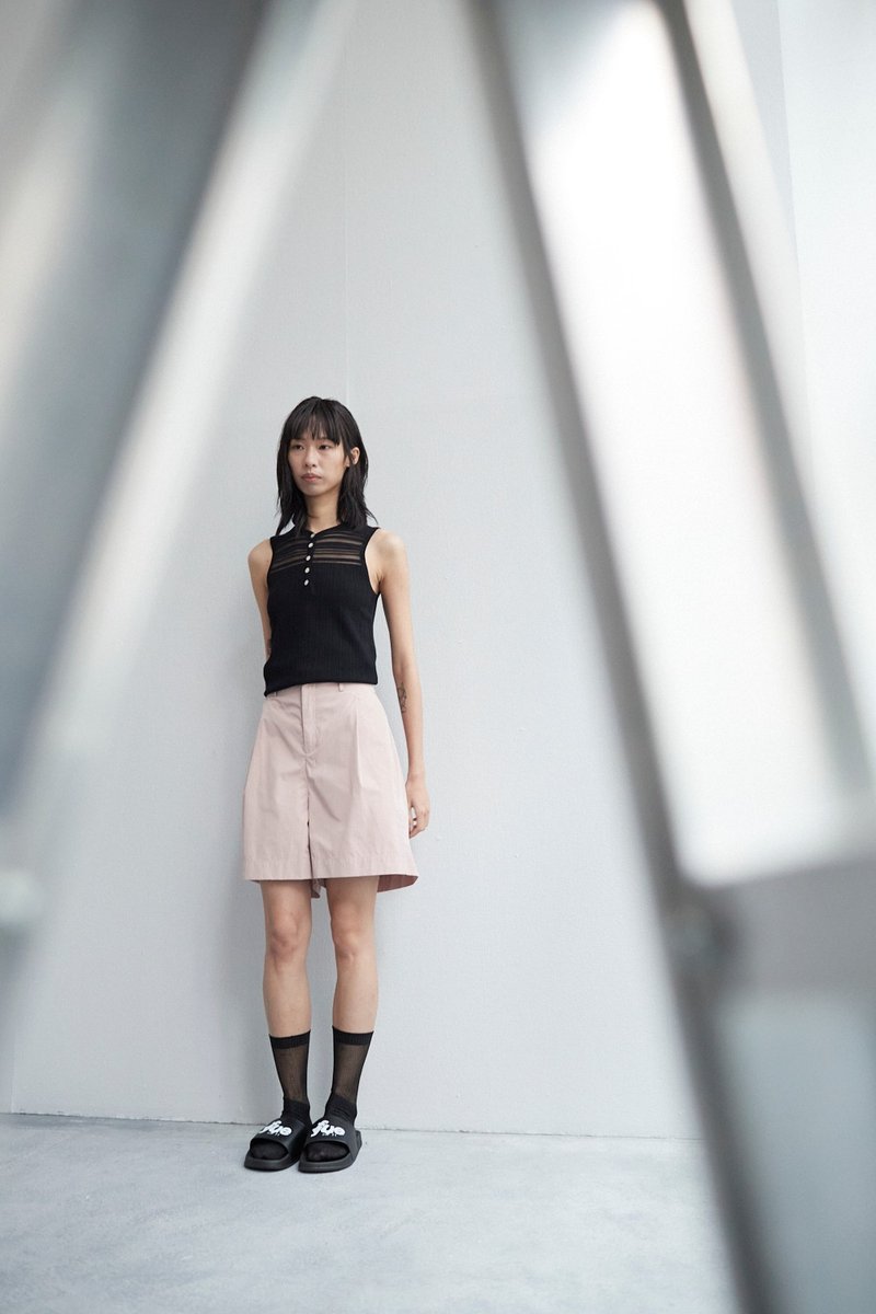 Elastic Waist Shorts - กางเกง - เส้นใยสังเคราะห์ สึชมพู