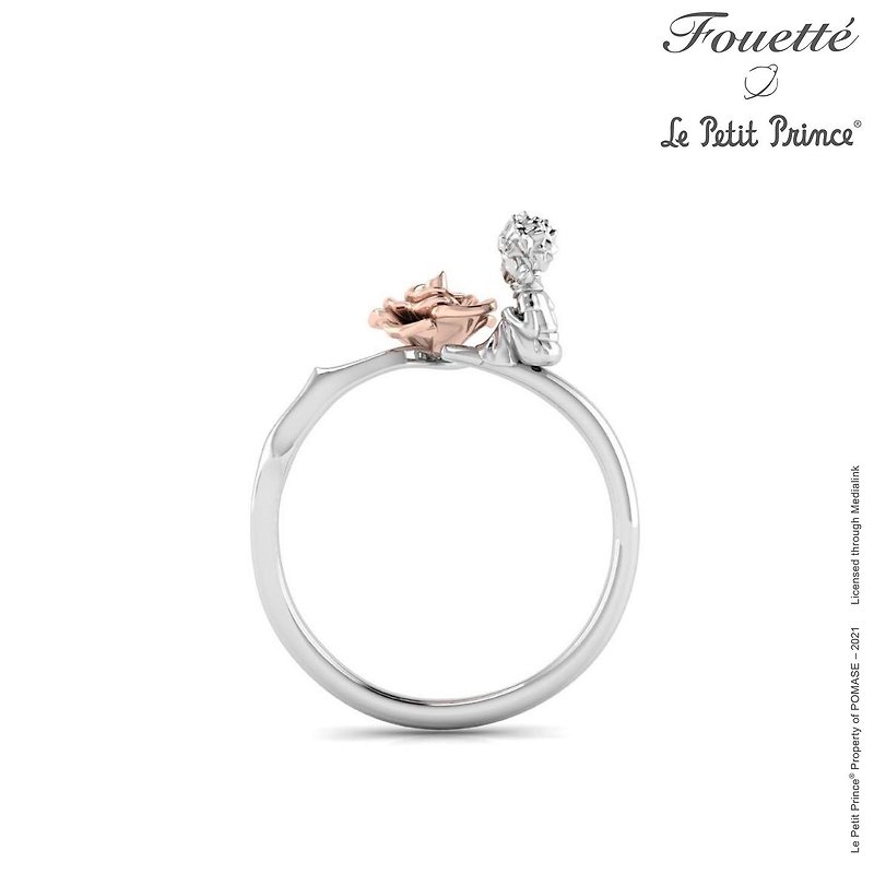 Fouetté x Le Petit Prince Only Rose Ring - แหวนทั่วไป - เงินแท้ สีเงิน