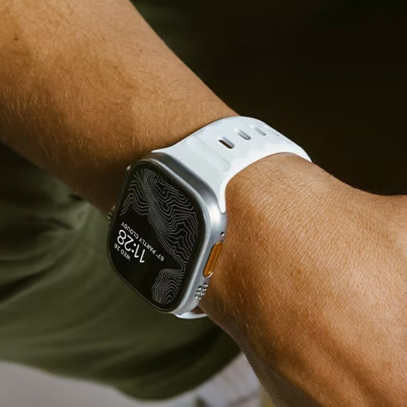 【美國NOMAD】Apple Watch專用運動風FKM橡膠錶帶-49/45/44/42mm - 錶帶 - 橡膠 白色