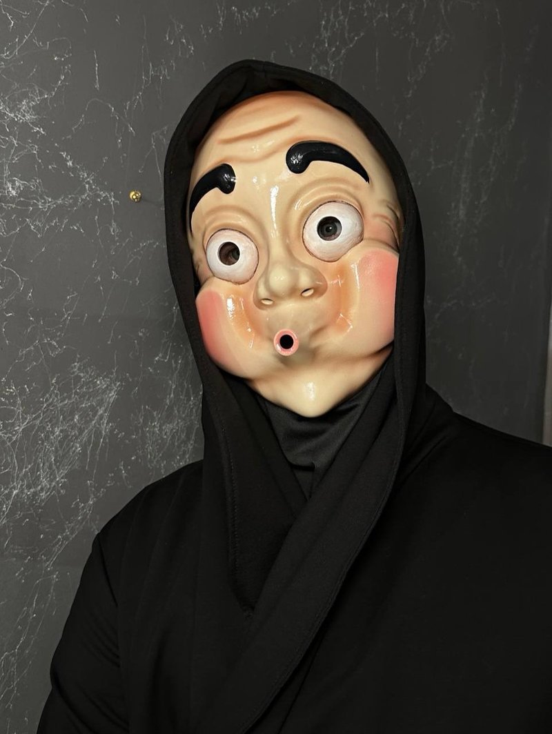 螢火鋼柱面具鬼滅之刃面具火男面具阿嘉女面具。 - 口罩/口罩收納套 - 樹脂 卡其色