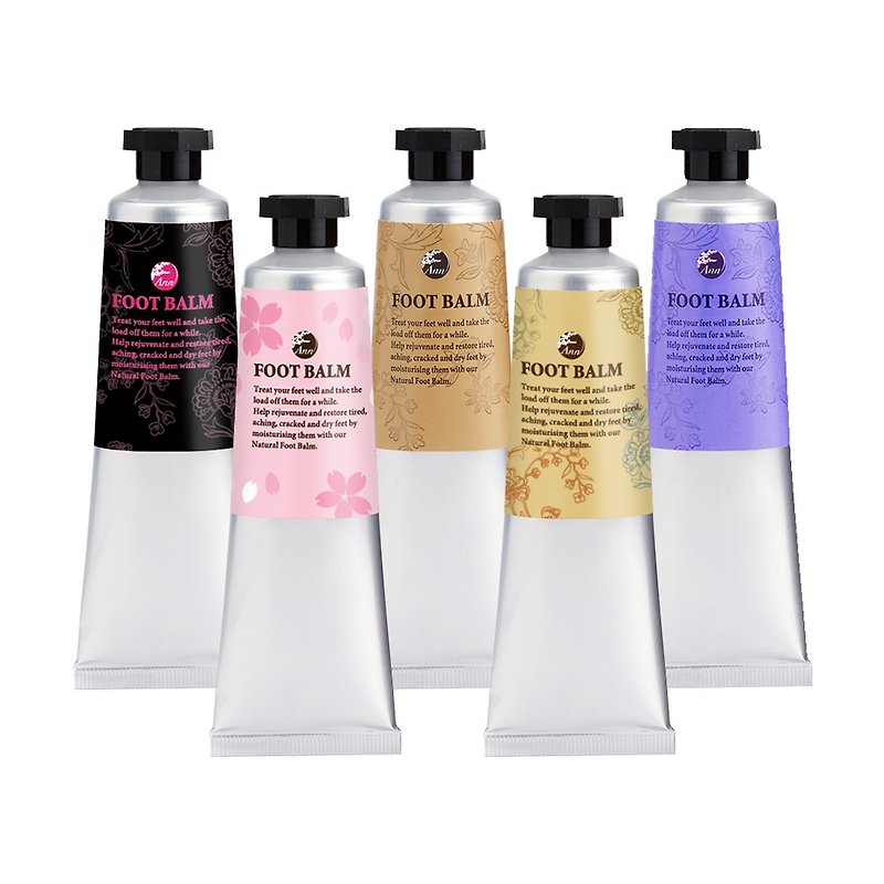 Foot Cream 50g-Lemon Verbena/Kangfu/Rose/Magnolia/Sakura - Nail Care - Essential Oils Pink