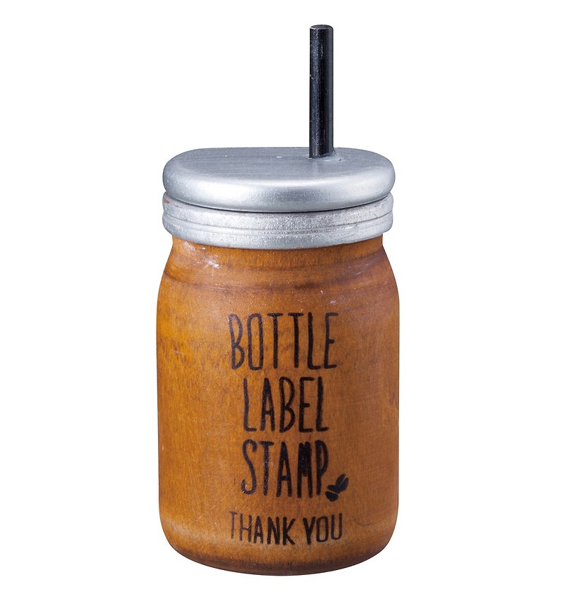 [Japan Decole]MILSTEAD COFFEE Stationery Series-JAR Coffee Can Double Seal Group - Stamps & Stamp Pads - Wood Brown