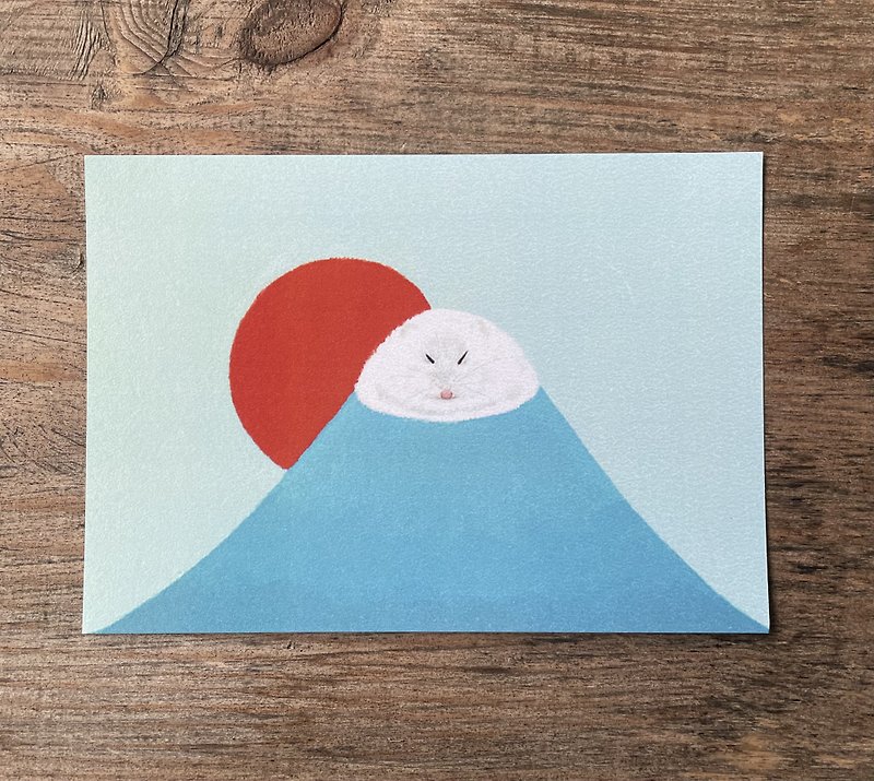 Mouse King Notebook-Mouse Fuji Postcard - การ์ด/โปสการ์ด - กระดาษ สีน้ำเงิน