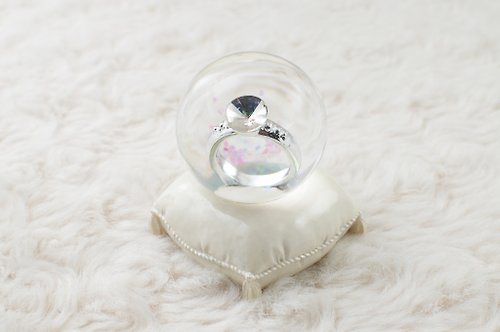 JARLL 讚爾藝術 Marry me 戒指水晶球擺飾 婚禮求婚小物 婚禮佈置 告白禮物 療癒