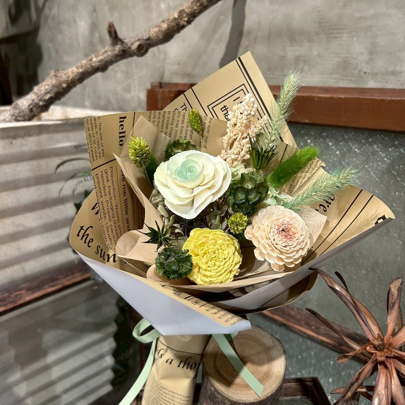 清新感索拉花束/綠意 - 花藝/盆栽/植栽 - 植物．花 