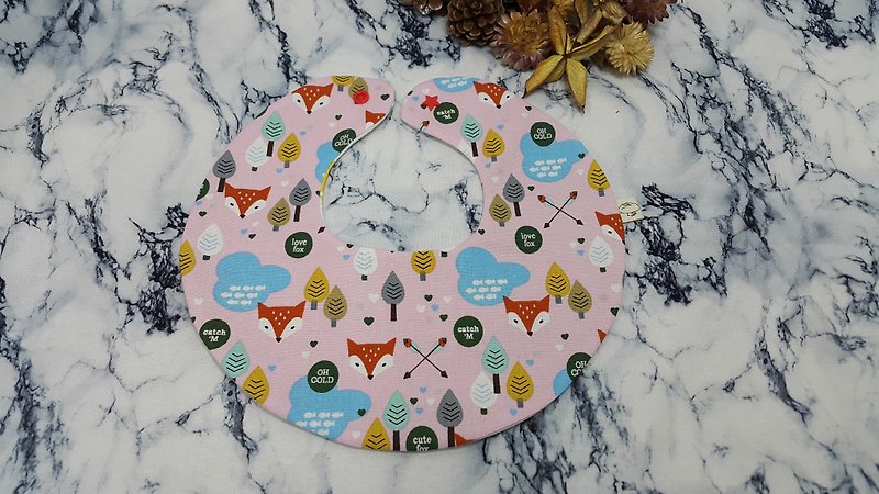 Small fox full of pocket / baby bib / saliva towel 【FU171008】 - Bibs - Cotton & Hemp Multicolor