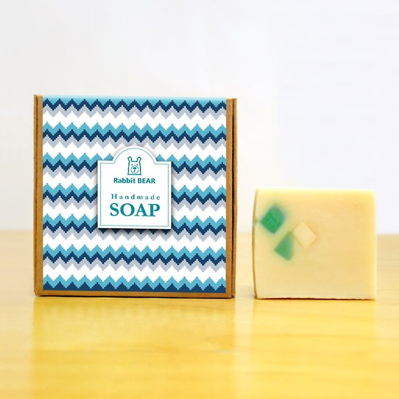 甜杏仁酪梨牛奶手工冷製皂 (適中、油、敏感性) ★Rabbit Bear★ - 肥皂/手工皂 - 其他材質 藍色