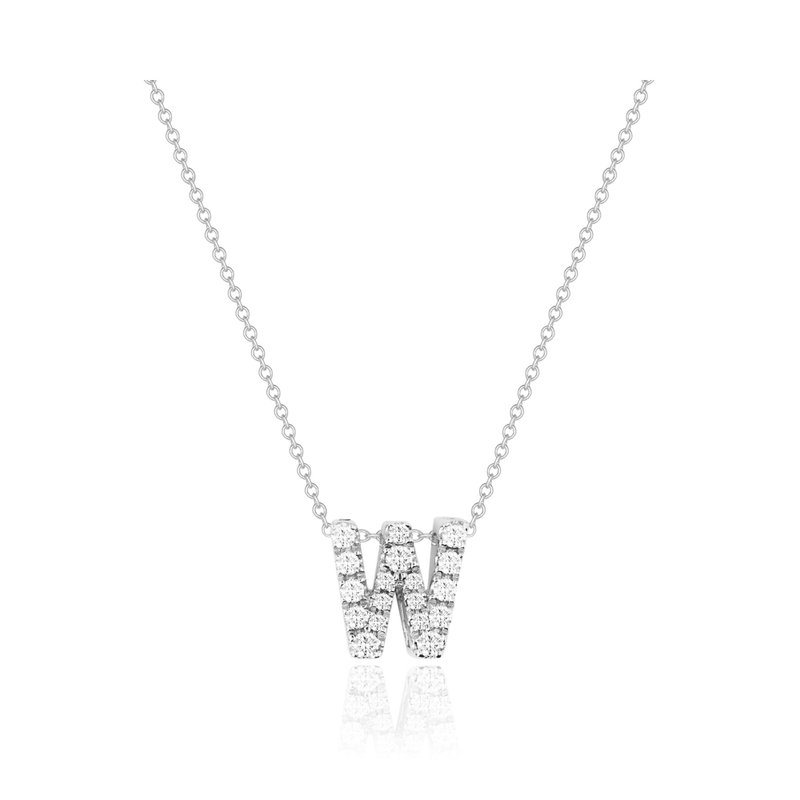 W-Alphabet Necklace | 14K Gold Real Diamond Necklace - Necklaces - Diamond 