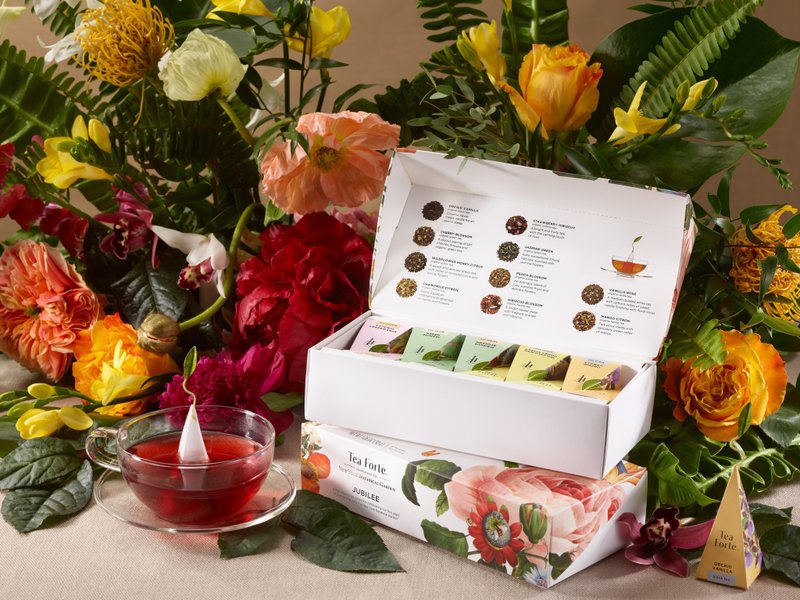 Tea Forte 10入金字塔型絲質茶包禮盒 - 慶典花語 - 茶葉/茶包/水果茶 - 新鮮食材 