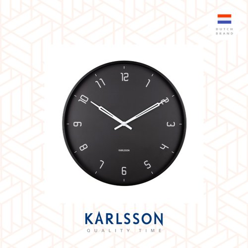 Ur Lifestyle 荷蘭Karlsson wall clock 40cm Stark matt black