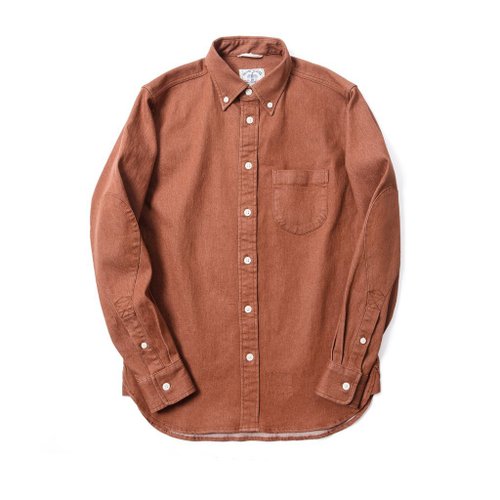Island Scouts ISLAND SCOUTS 重磅經典Elbow Patch stretchable牛仔襯衫- 棕色