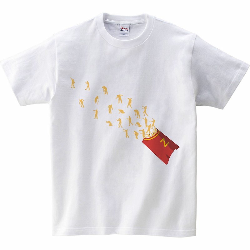 Kids T-shirt / junk food party - เสื้อยืด - ผ้าฝ้าย/ผ้าลินิน ขาว