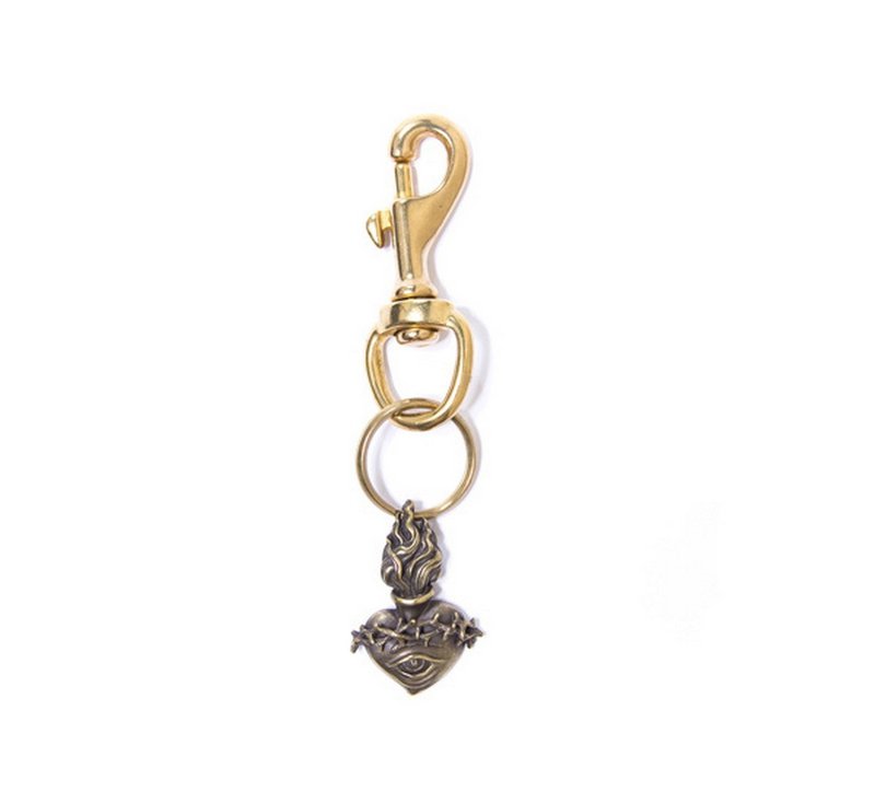 Softmachine Mind's Eye Key Chain Sacred Heart Bronze Keyring - Keychains - Other Materials Multicolor