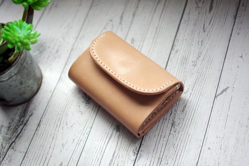 BYBYLONICA LEATHER CRAFT 真皮豎卡迷你錢包不折疊鈔票