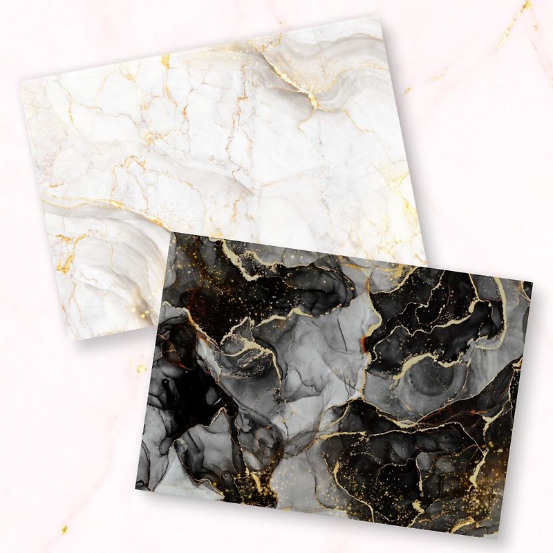 A4 Marble Mono (20sheets) - Notebooks & Journals - Paper Black