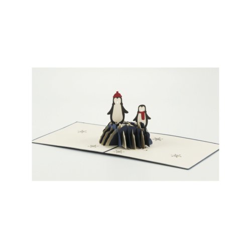 海波浪 日本 Pop-up 紙雕3D立體卡片 企鵝