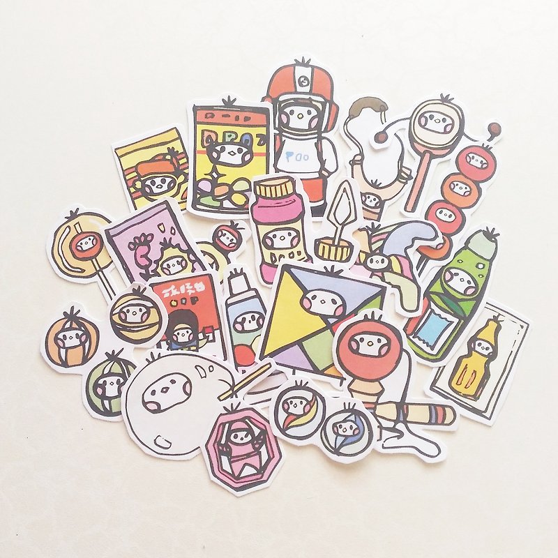 Gamadiam illustration sticker - สติกเกอร์ - กระดาษ หลากหลายสี