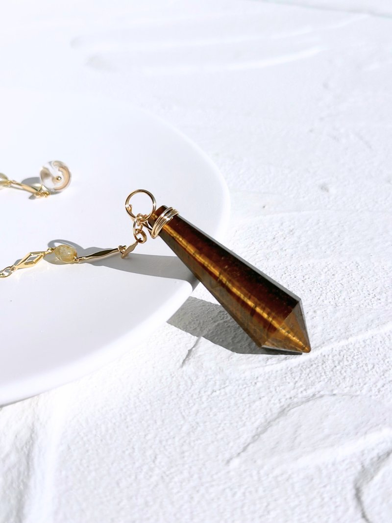 [Crystal Mine Pendulum] Stone/Citrine/Peter Stone/Design Pendulum - พวงกุญแจ - คริสตัล 