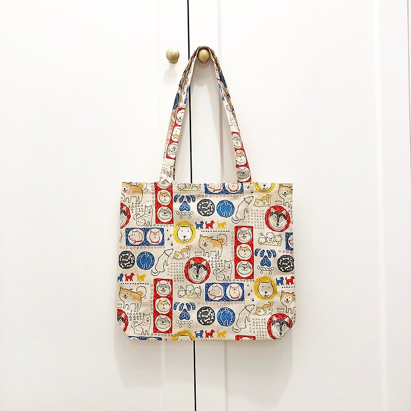 Eco Bag-Dog - Handbags & Totes - Cotton & Hemp Multicolor