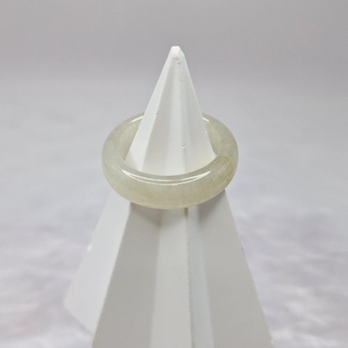 緣圓翡翠 冰潤黃翡戒指 玉戒 國際圍近13 內徑17.4 | 天然緬甸玉A貨翡翠