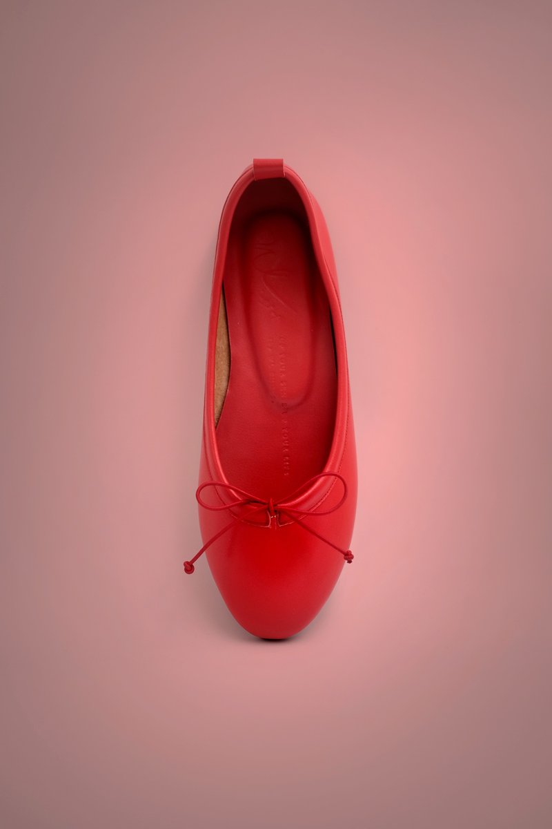 Gloves Ballet (經典紅) Red | WL - 娃娃鞋/平底鞋 - 真皮 紅色