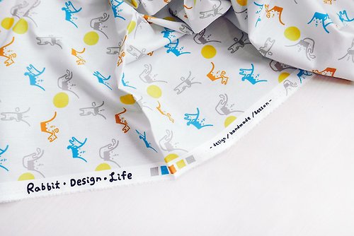 Rabbit + Design = Life 兔子設計款布料 - 兔子&富士山