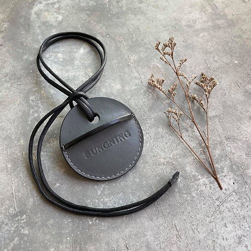 KAKU皮革設計 gogoro鑰匙皮套 灰色客製化禮物