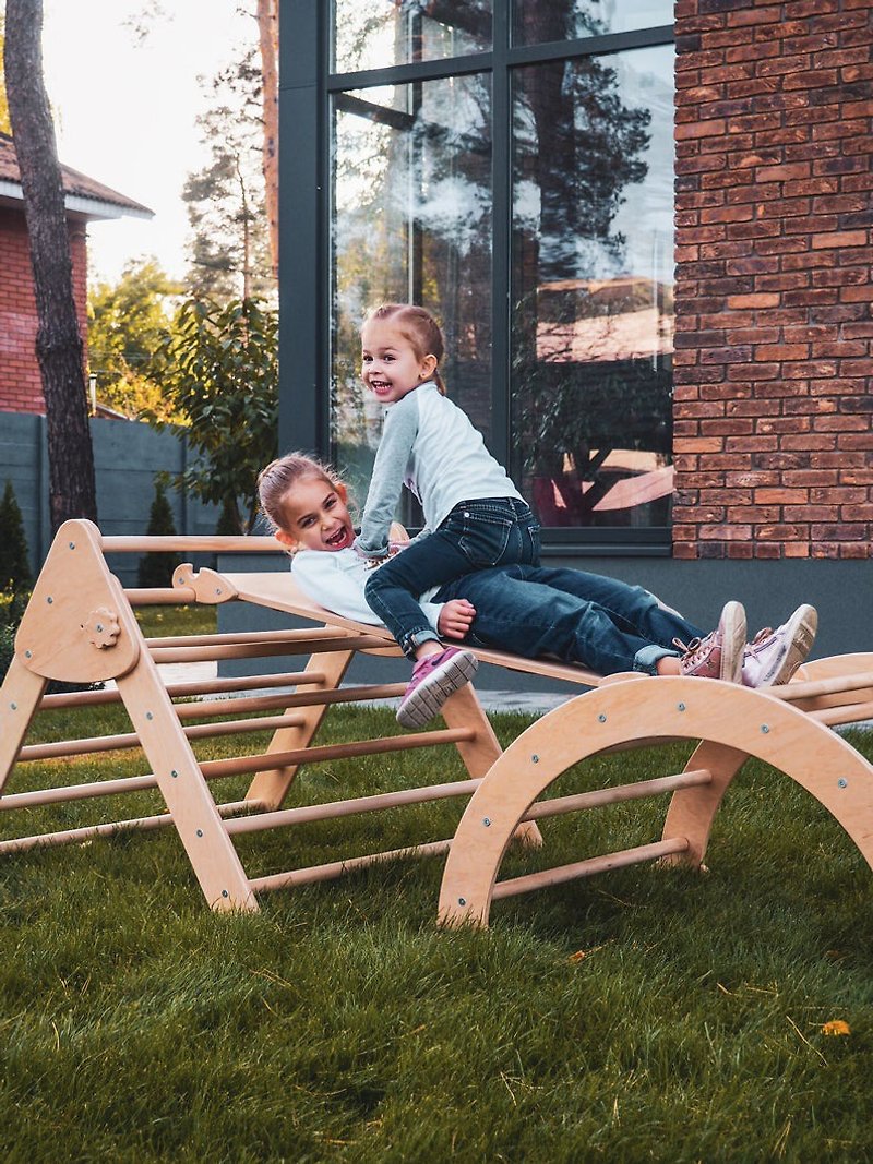 手工製作一套3個項目蒙台梭利Pikler三角 - 兒童家具/傢俬 - 木頭 