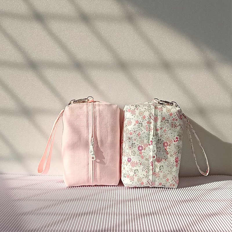 Pink/ Peach Multipurpose Bag - Lightweight Toilet Paper Hanging Bag/Cosmetic Bag/Storage Bag/Clutch