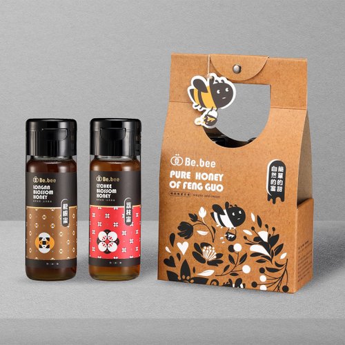 【Be.bee蜂蜜】 【Be.bee蜂蜜】雙入蜜禮盒 / 龍眼蜜+荔枝蜜
