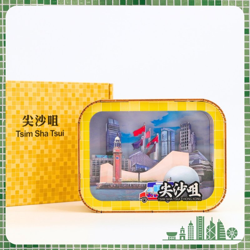 香港景點小夜燈 - 尖沙咀 - 燈具/燈飾 - 木頭 黃色