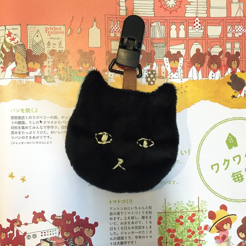 Xiao Hei Chuo Hand-made Safe Charm Bag / Lucky Bag - ซองรับขวัญ - ผ้าฝ้าย/ผ้าลินิน สีดำ