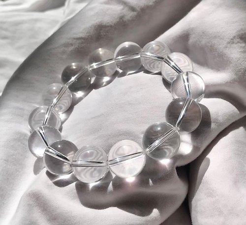 Could9Crystal 巴西透亮白水晶手串 手鏈 手鍊 白水晶 15mm crystal bracelet