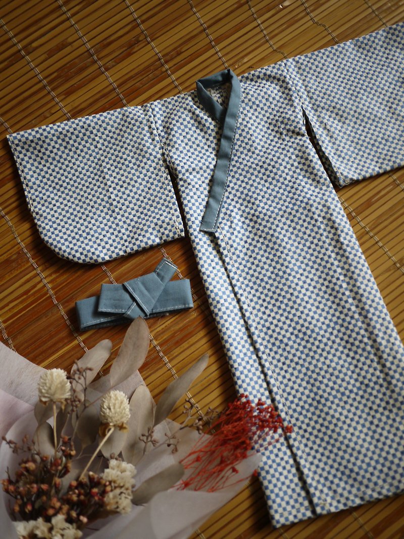 +BOY Check Yukata+(BJD DOLL Clothes) - ตุ๊กตา - ผ้าฝ้าย/ผ้าลินิน 