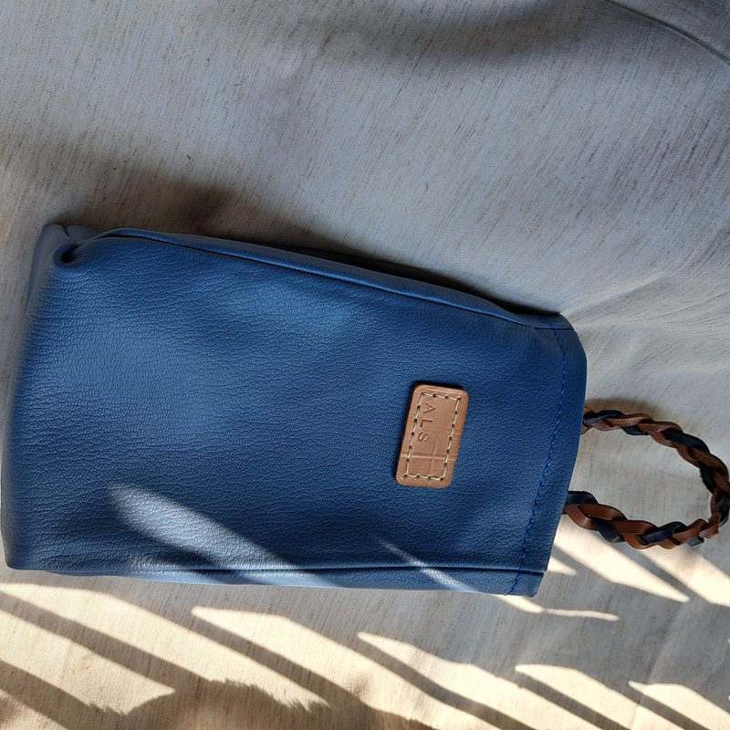 【Urban Curation】A Bag-Glass Embossed - Handbags & Totes - Genuine Leather Blue