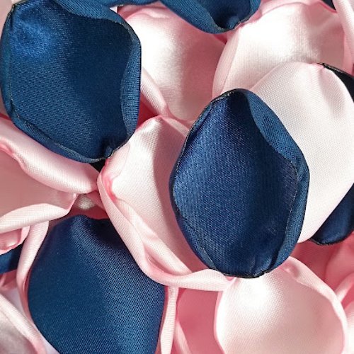 Decoration Party Store Navy blue blush wedding Blush pink flower petals Blue petals