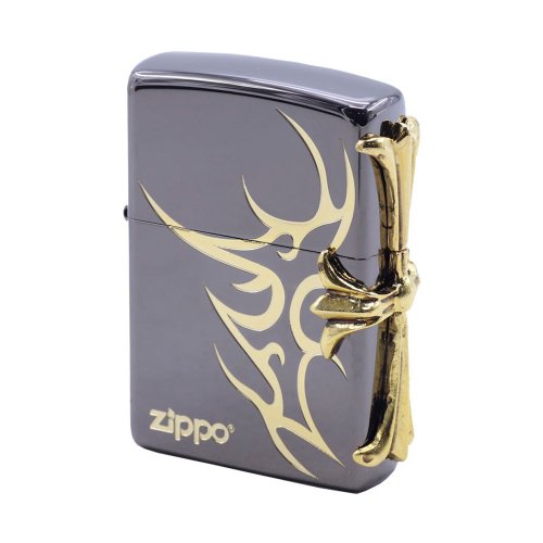 ZIPPO official flagship store] Pattern embossed pattern (bright gold)  windproof lighter ZA-3-163A - Shop zippo Other - Pinkoi