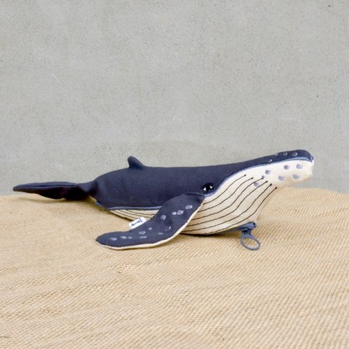 FingerStitch海洋刺繡工作室 座頭鯨 大翅鯨餐具袋/筆袋/筆套/餐具袋/收納袋