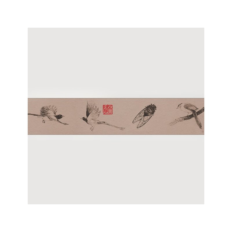 Bird paper tape 2cm New Year to give yourself a new account - มาสกิ้งเทป - กระดาษ 