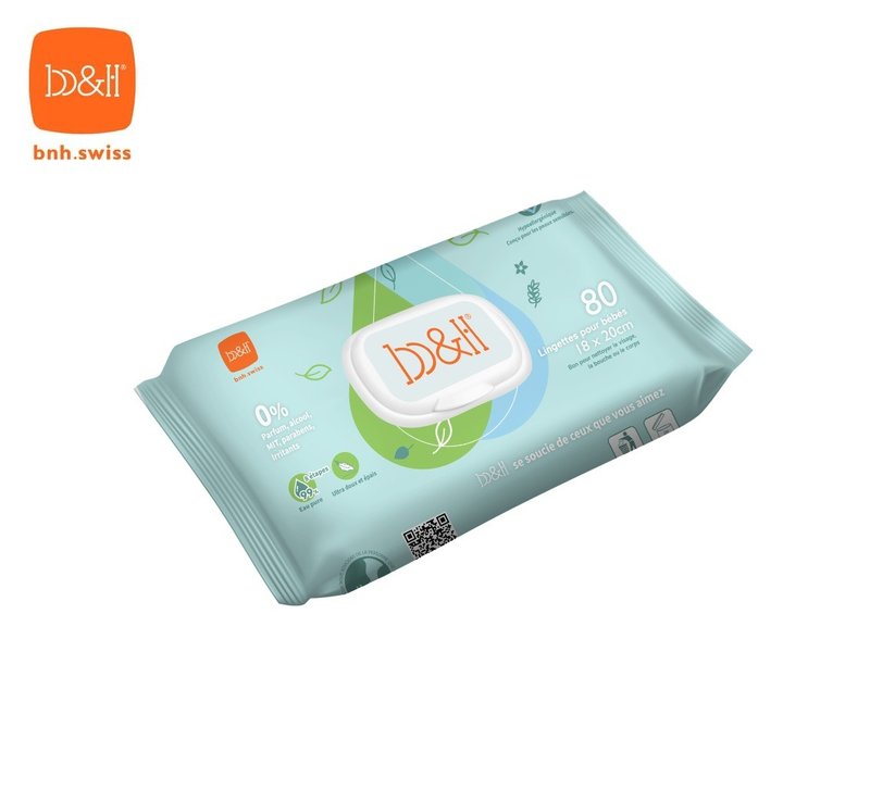 b&h 99%純水加厚特大嬰兒柔濕巾 80片家庭裝 (含蘆薈萃取液 ) - 其他 - 其他材質 白色