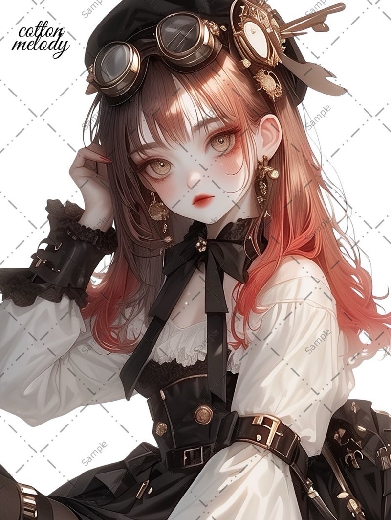 original sticker no.635 人物ステッカー オリジナルステッカー 人物ステッカー 女の子ステッカー オリジナル人物ステッカー - 貼紙 - 紙 