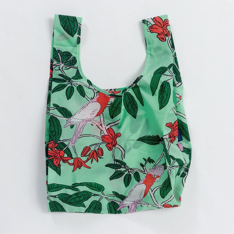 BAGGU環保收納購物袋- 鸚鵡 - 手提包/手提袋 - 防水材質 綠色