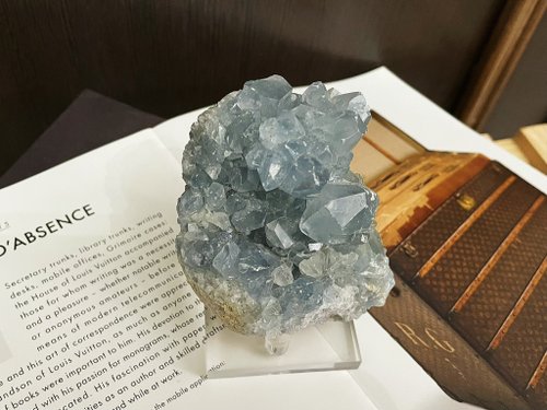 Pine St. Jewelry 松樹街輕奢珠寶 天然天青石 藍晶蔟 原石 消磁 淨化 財富 貴人 擺件