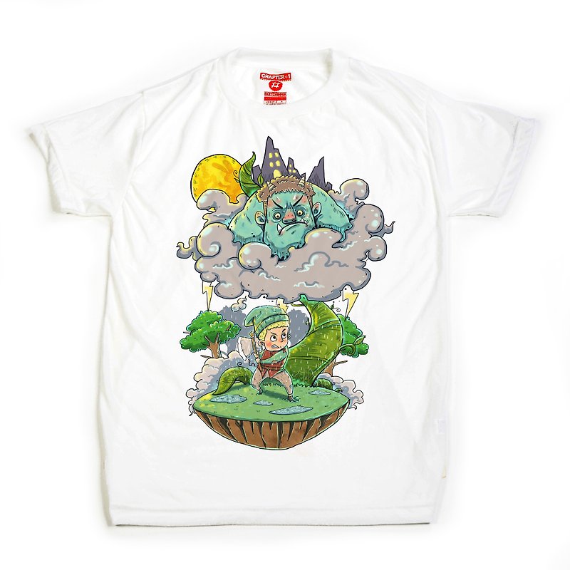 Thunder Giant unisex men woman cotton mix Chapter One T-shirt - T 恤 - 棉．麻 白色