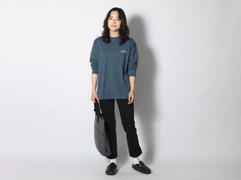 SP Camping Club 長袖T恤 藍色 - 帽T/大學T - 棉．麻 藍色