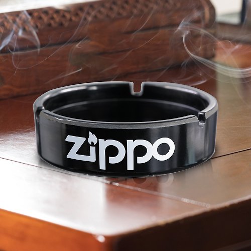 Zippo 【ZIPPO官方旗艦店】黑色耐用菸灰缸 ZAT-L ZAT-S
