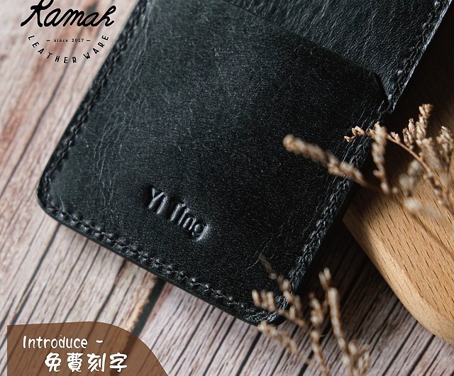 Free engraving] ID holder/retractable/straight double card layer - Shop  RamahLeatherware ID & Badge Holders - Pinkoi
