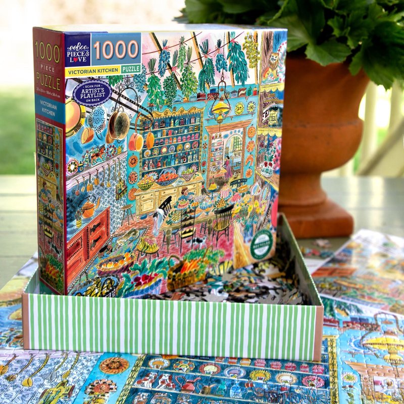 eeBoo 1000片拼圖 -  Victorian Kitchen 維多利亞式廚房 - 拼圖 - 紙 多色